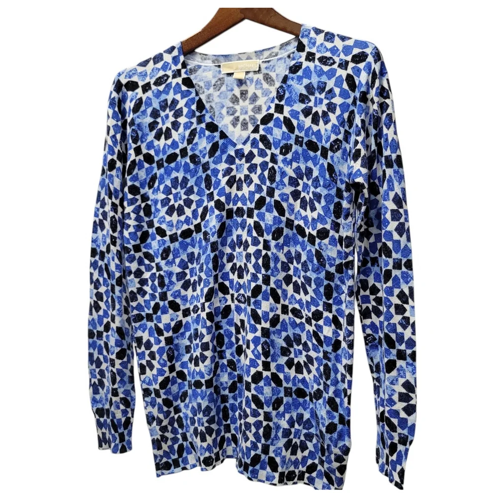 Michael Kors Long-Sleeves Cotton Rayon Top Size Medium Women Excellent Condition - Picture 4 of 6